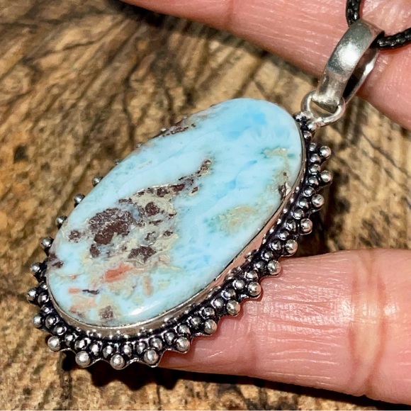 Caribbean Larimar Pendant 2” - Picture 5 of 11